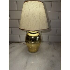 Adorable‎ Mini Brass Urn Style Bedside/desk/table Lamp With Cream Shade AS0002